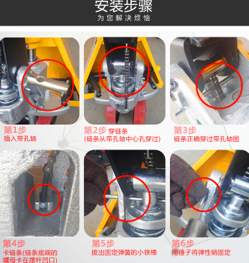 手動液壓搬運車手柄的兩種不同安裝方式